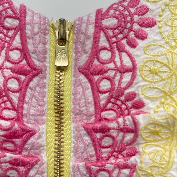 Lilly Pulitzer Wesley Zip Up Sleeveless White Mini Dress Size 4 - Picture 5 of 12